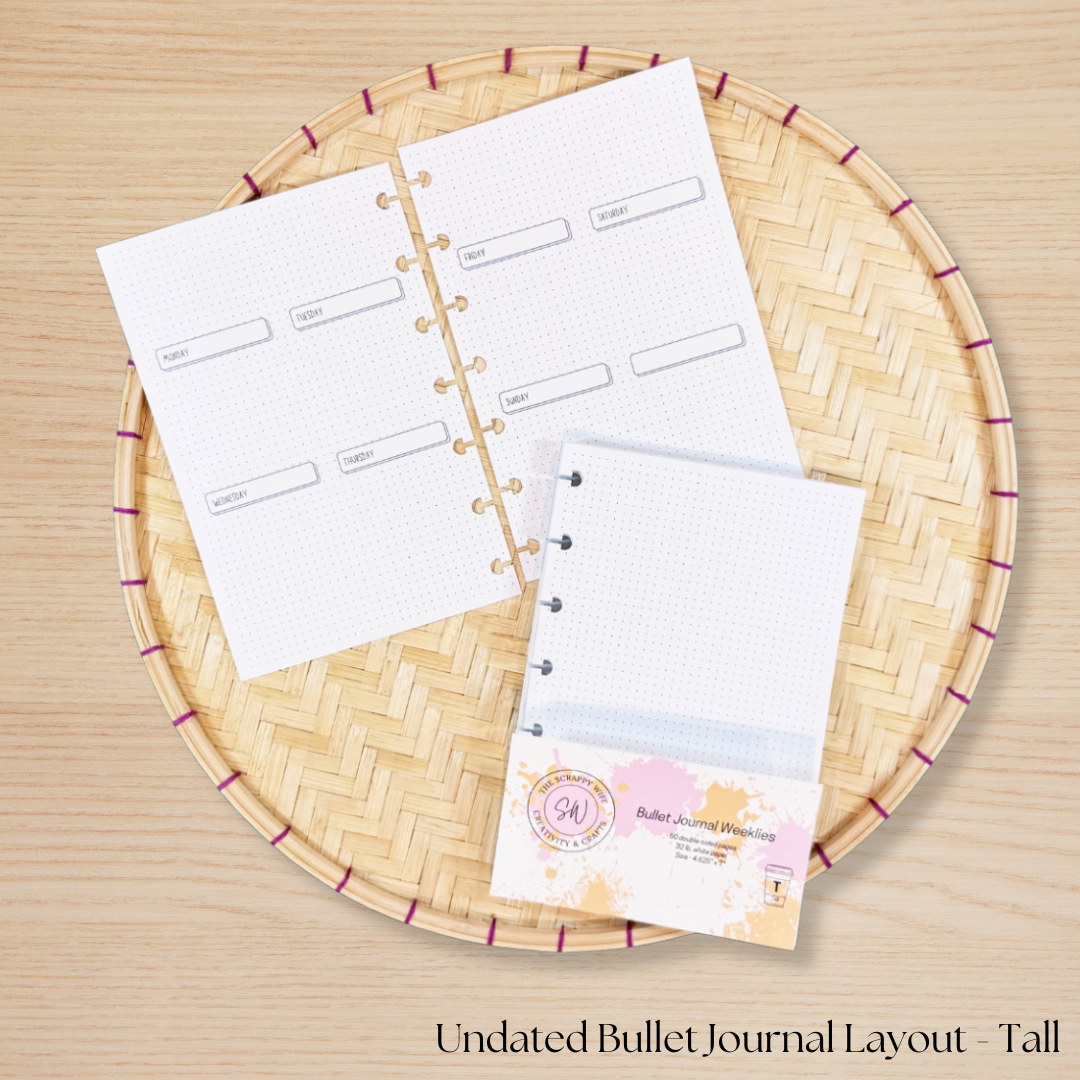 Undated Bullet Journal Planner Insert – The Scrappy Wife