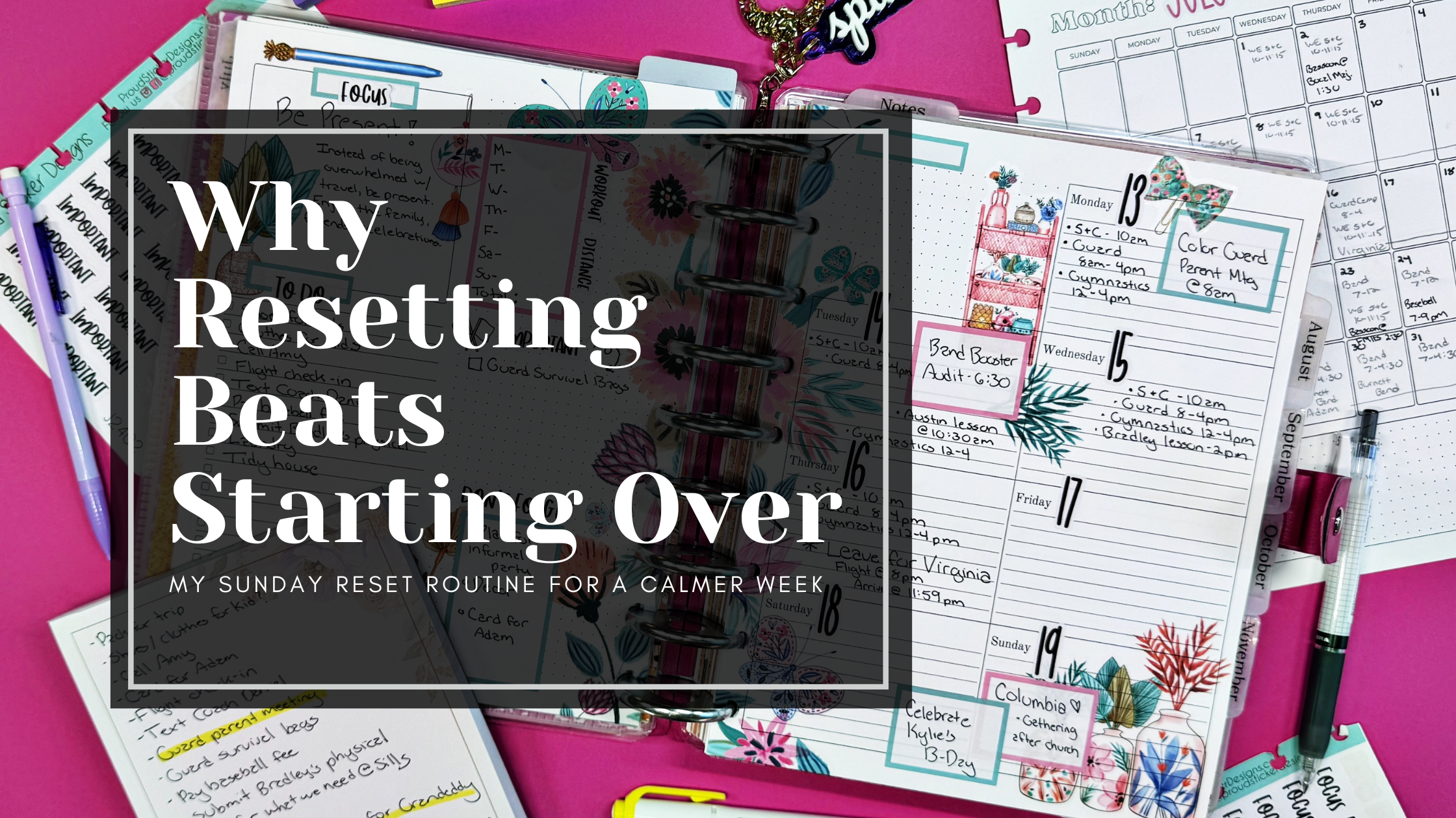Why Resetting Beats Starting Over: My Sunday Reset Routine for a Calmer Week