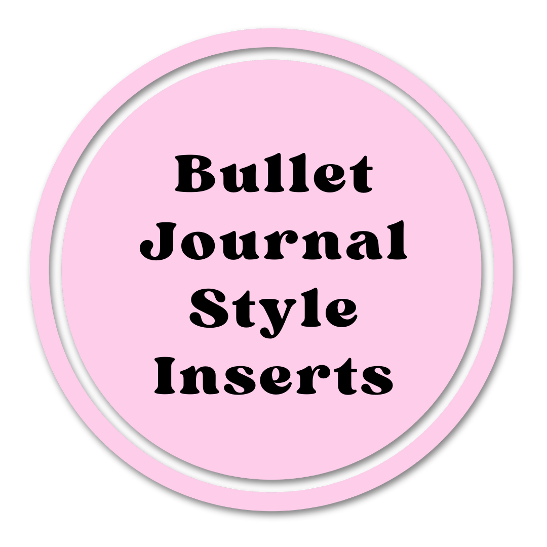 Bullet Journal Style Planner Inserts