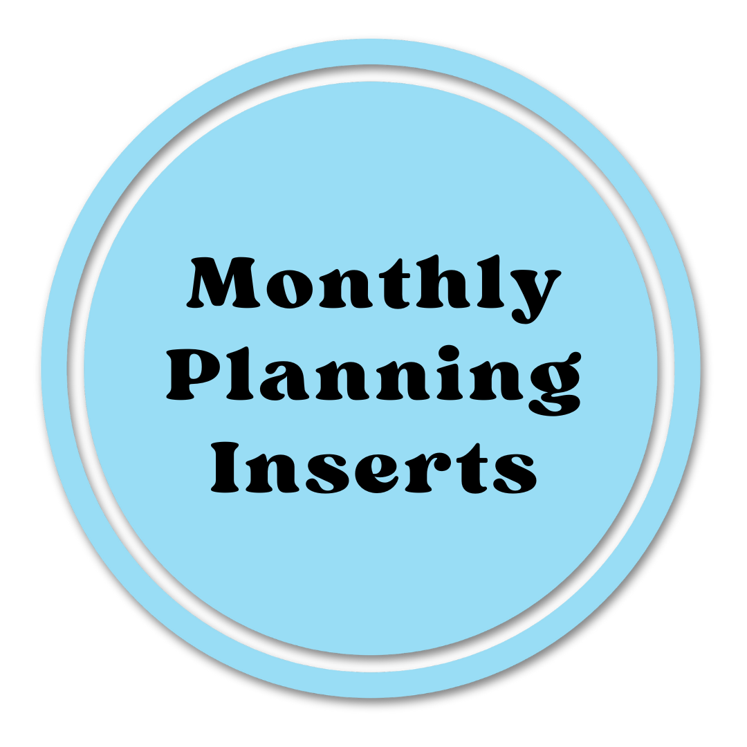 Monthly Planning Inserts