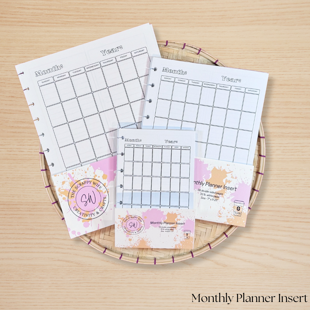 Monthly Planning Insert