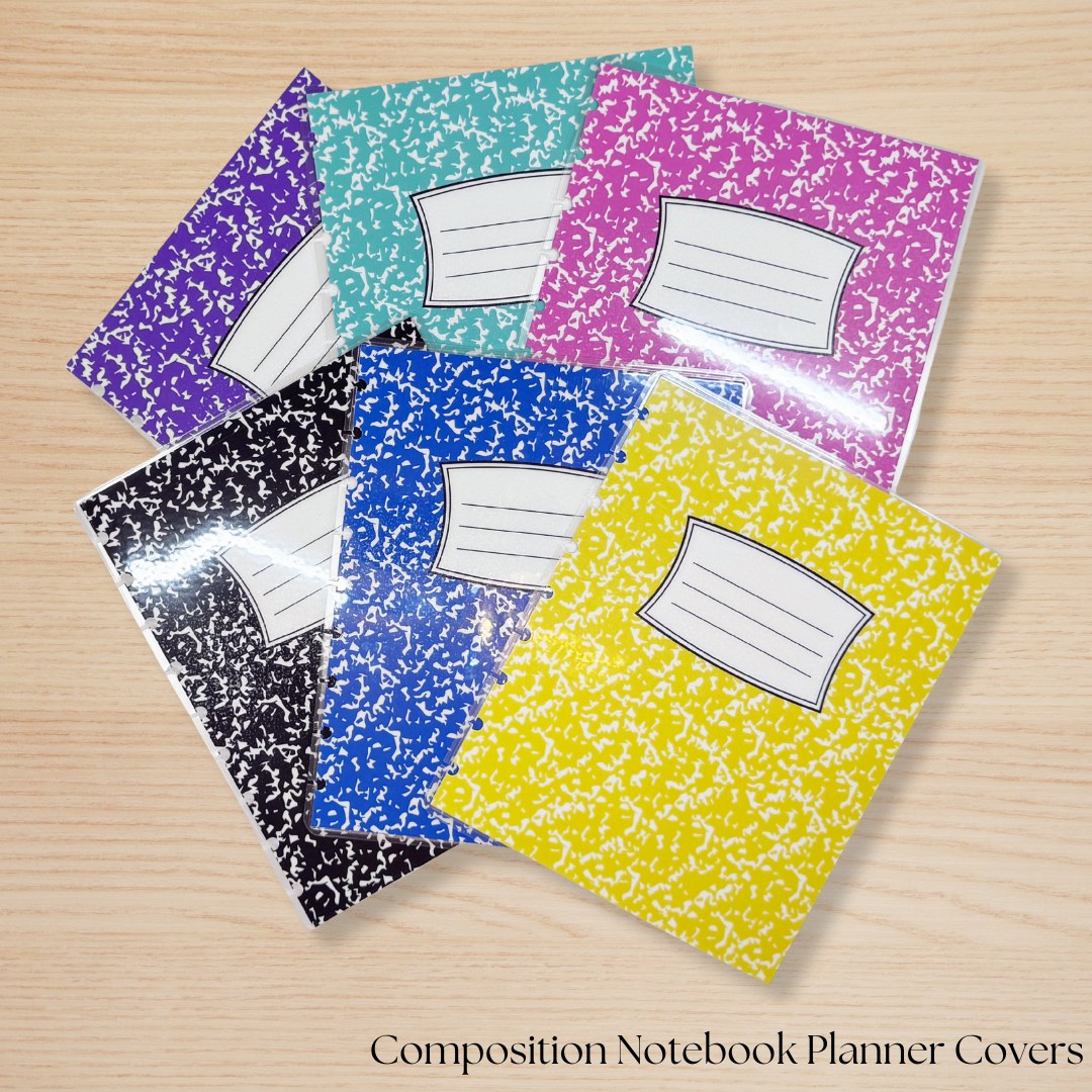 Composition Notebook Style Planner Covers