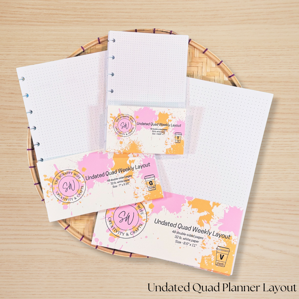 Undated Quad Planner Layout