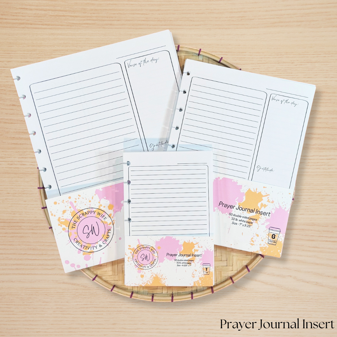 Prayer Journal Planner Insert