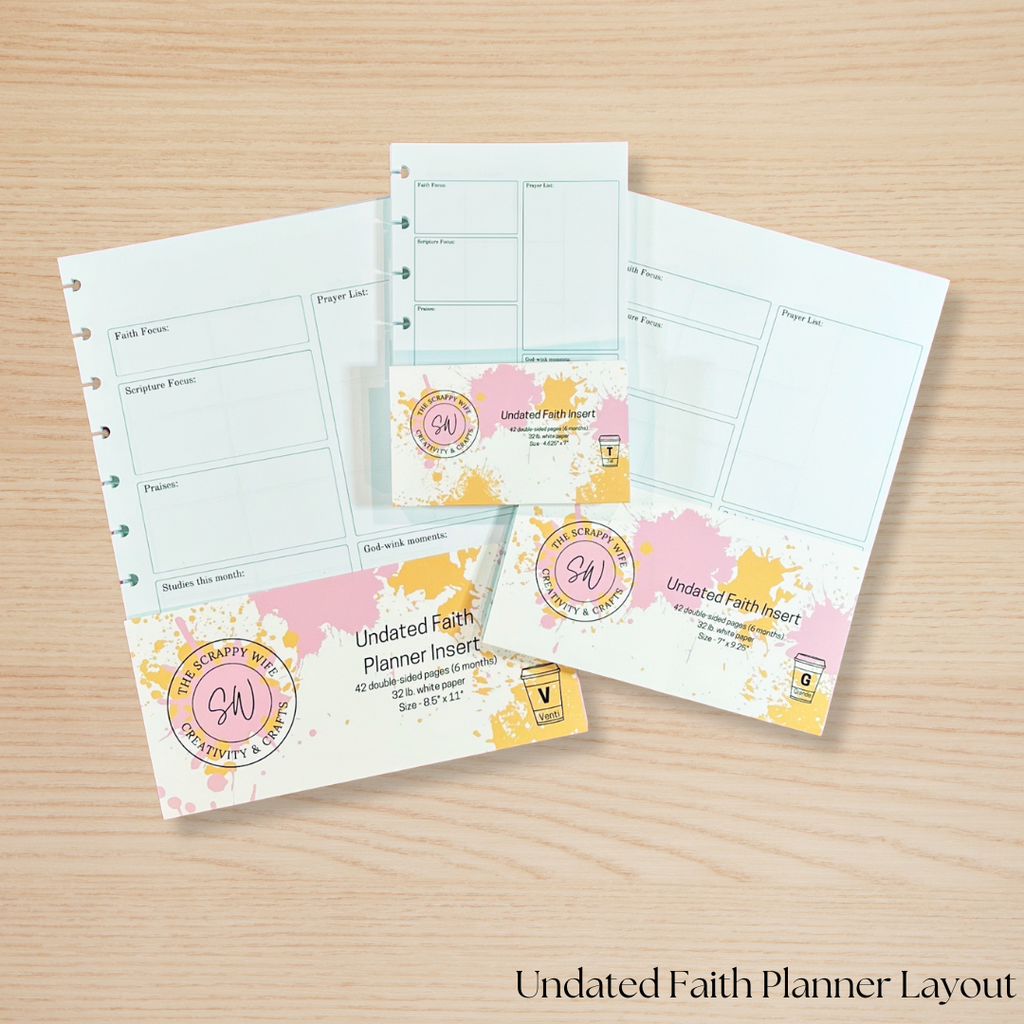 Undated Faith Planner Insert
