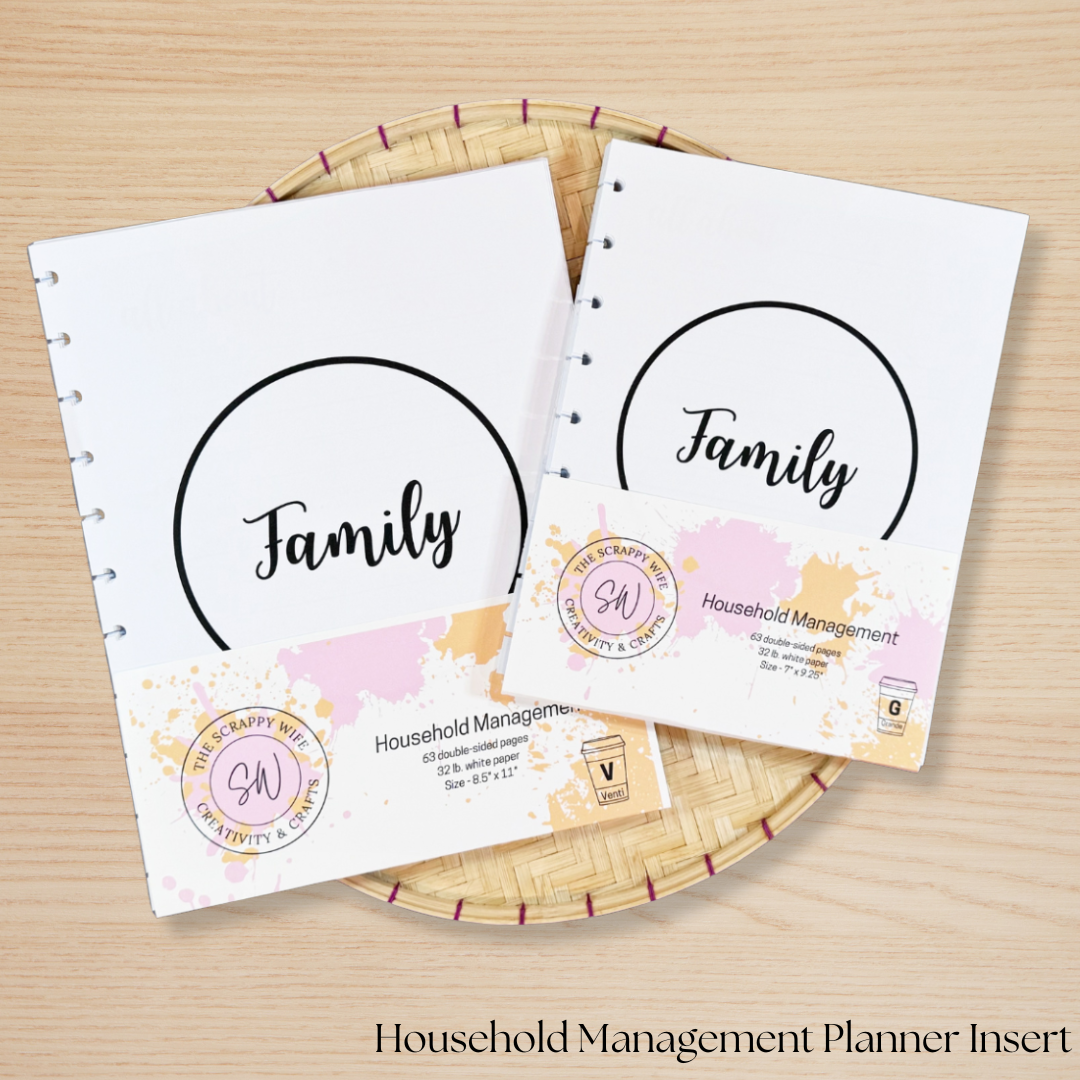 Household Management Planner Insert