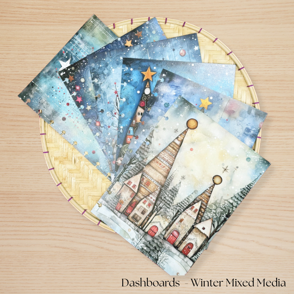 Winter Mixed Media Dashboards