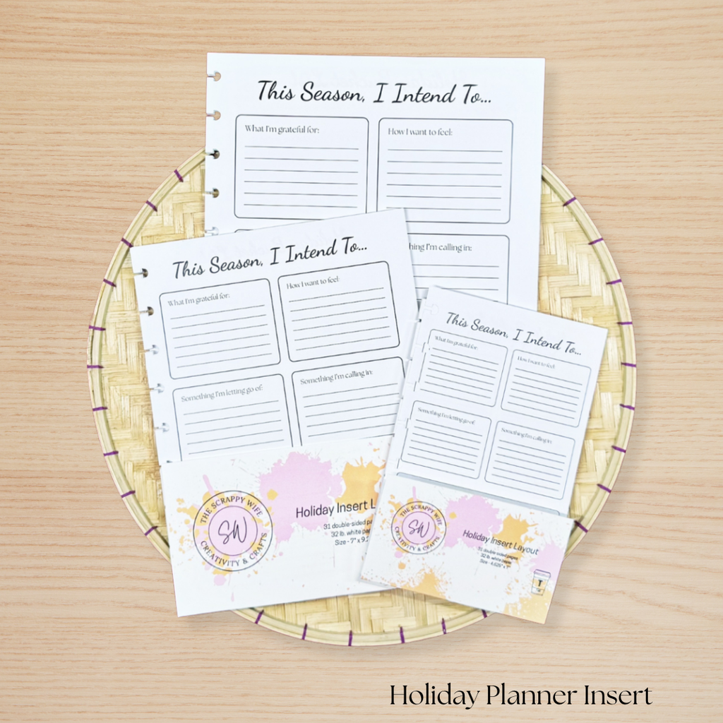 Holiday Planner Insert