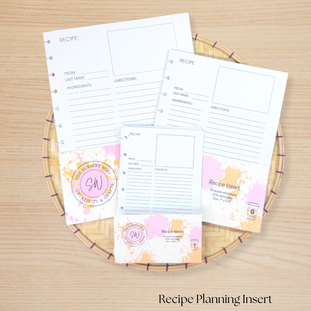 Recipe Planning Insert