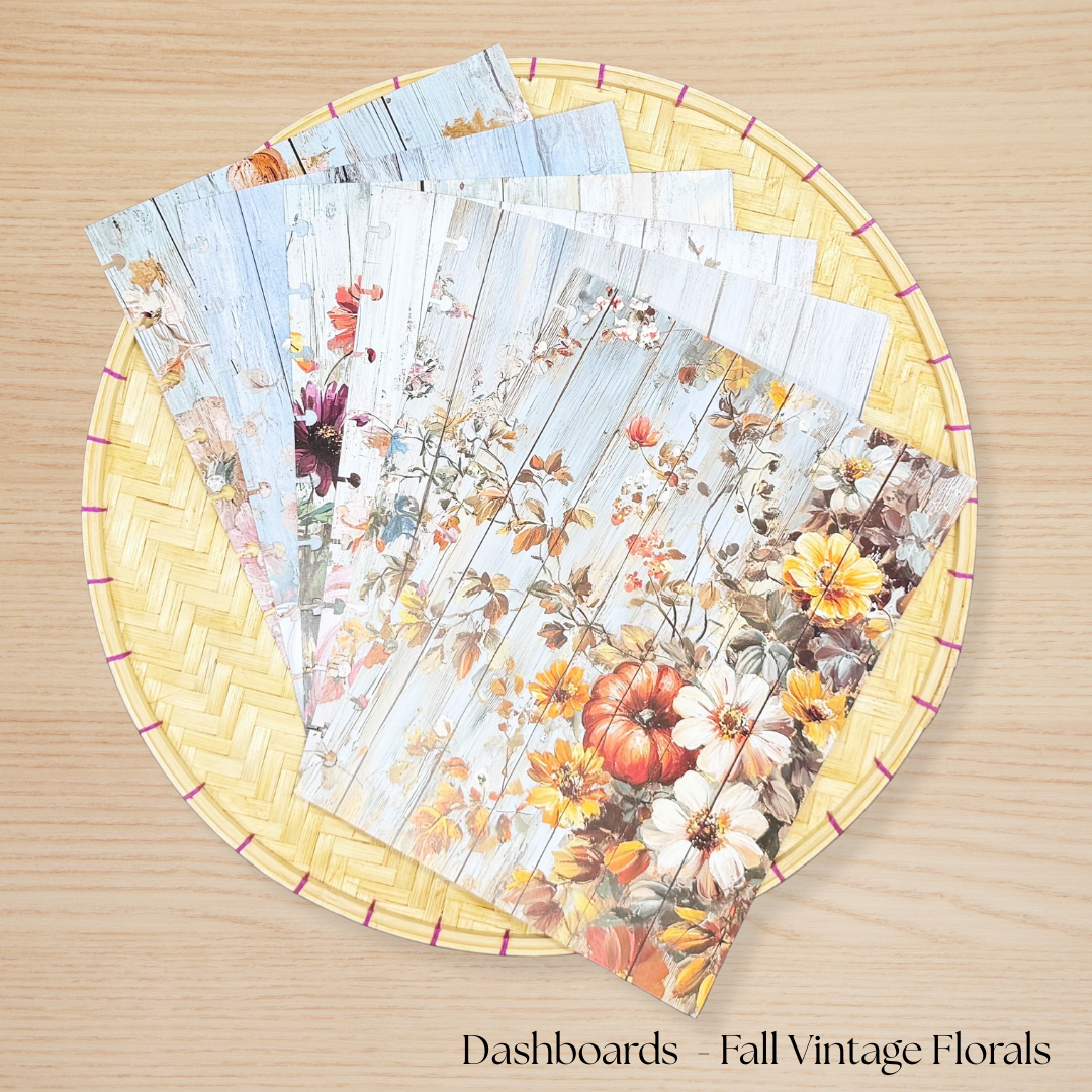Fall Vintage Florals Dashboards