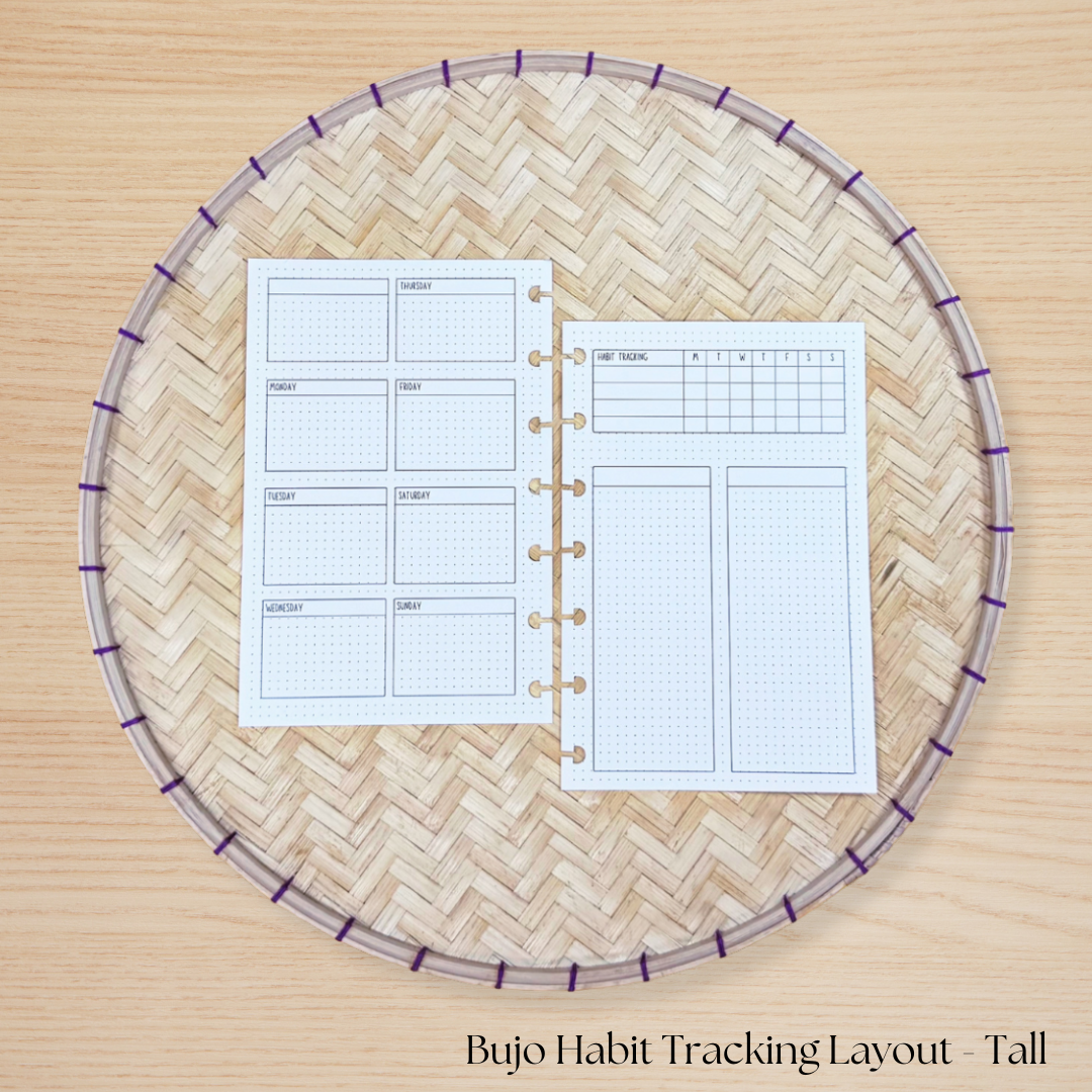 BUJO Habit Tracking Planner Layout