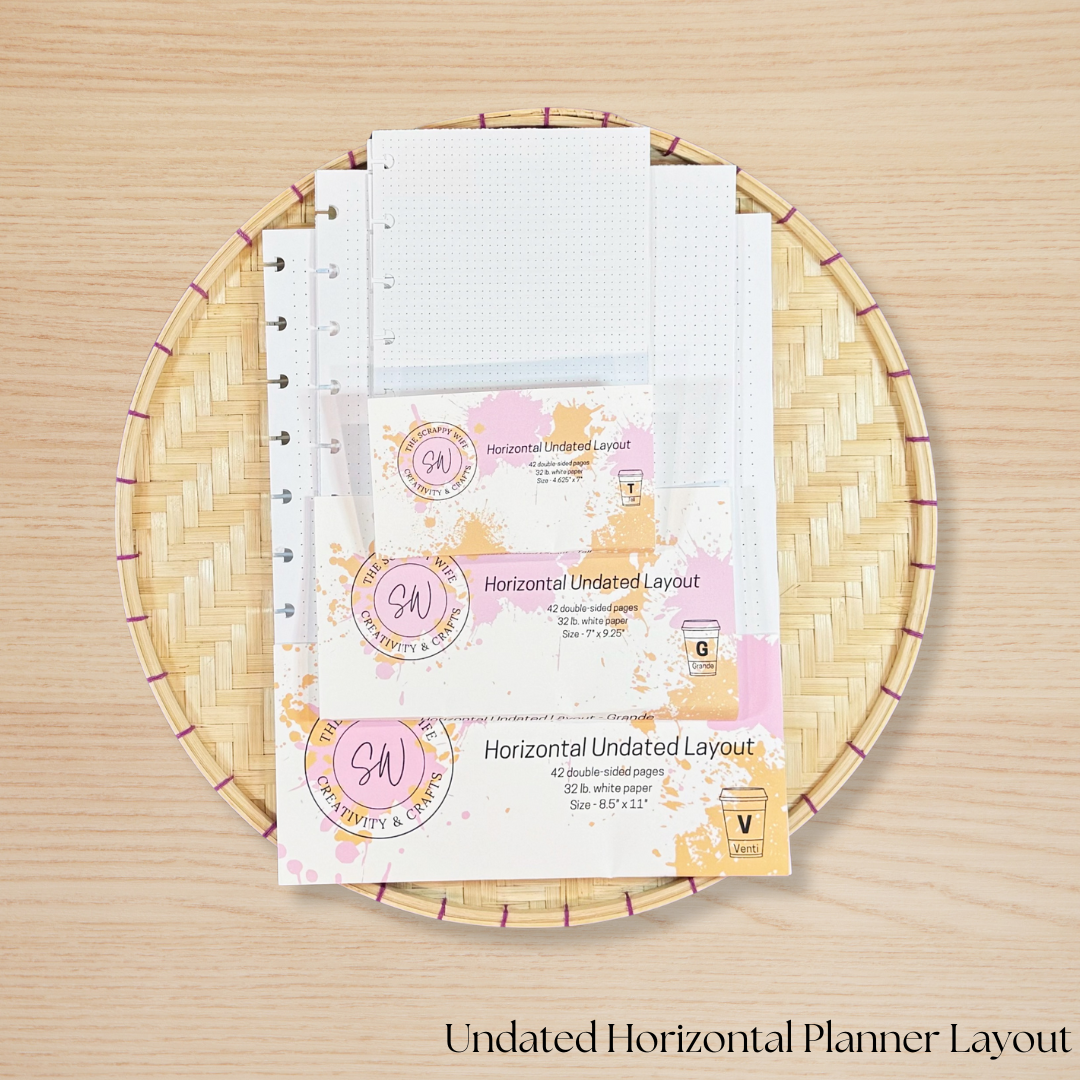 Undated Horizontal Planner Layout