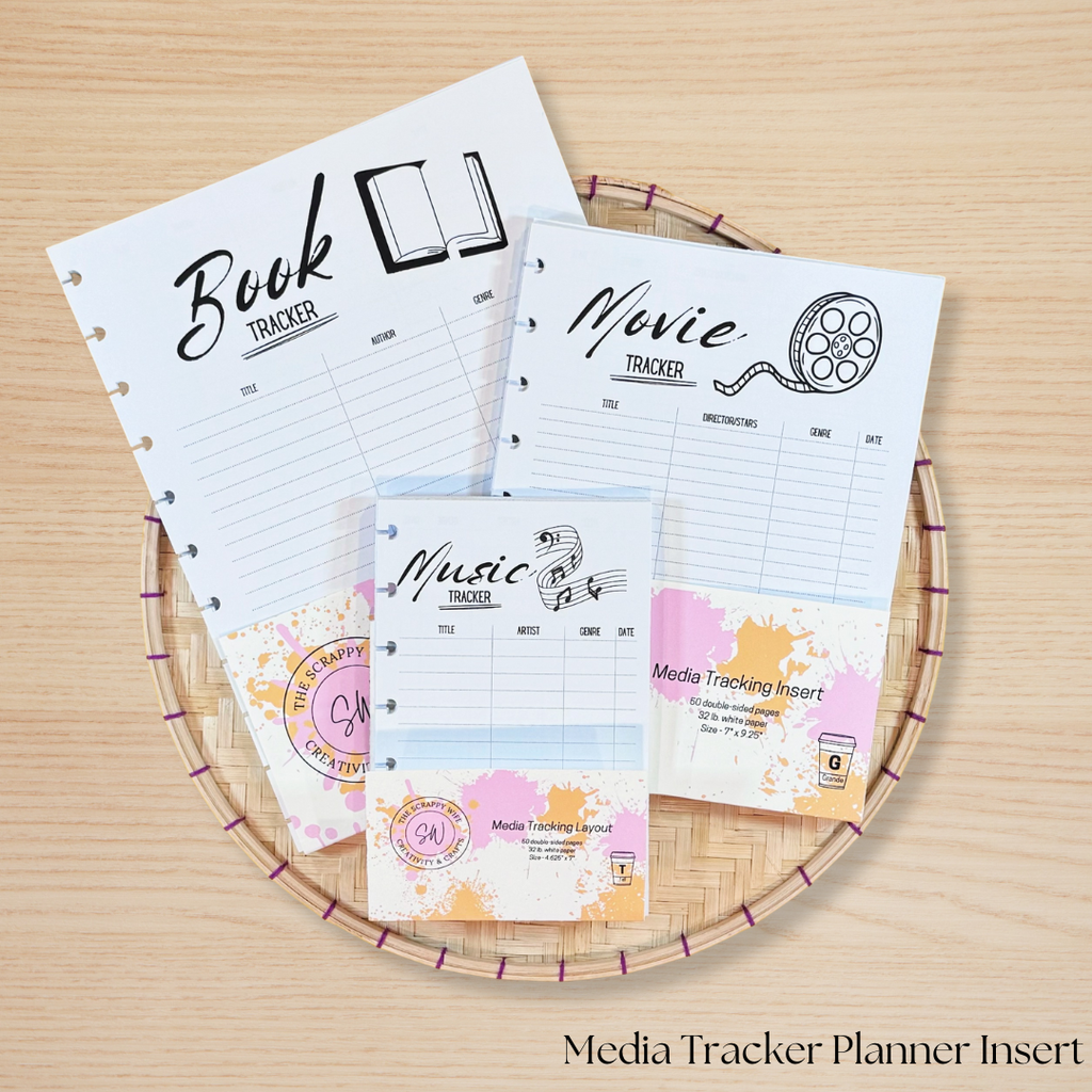 Media Tracker Planner Insert