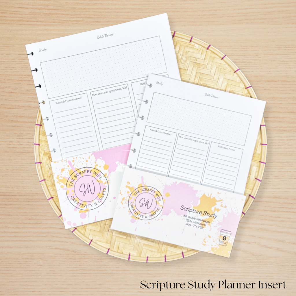 Scripture Study Planner Insert