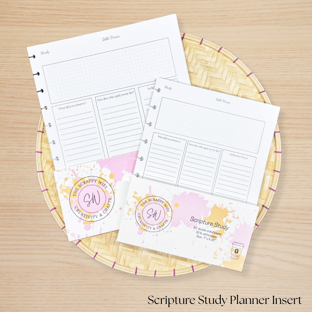 Scripture Study Planner Insert