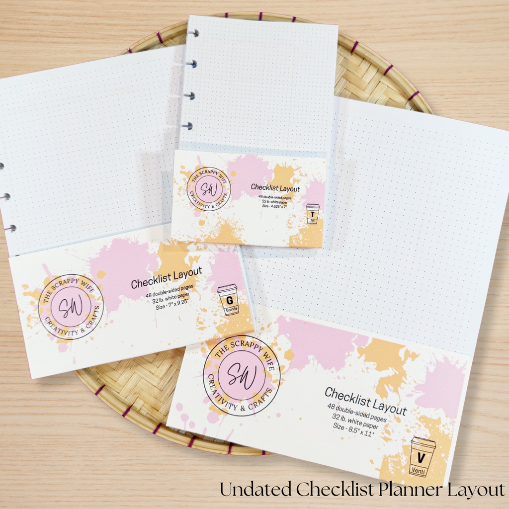 Undated Checklist Planner Layout