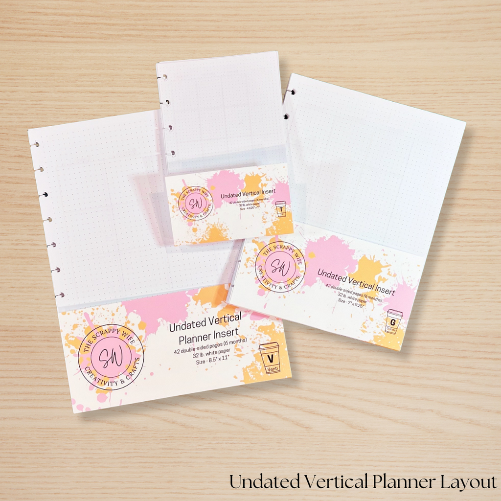 Undated Vertical Planner Layout