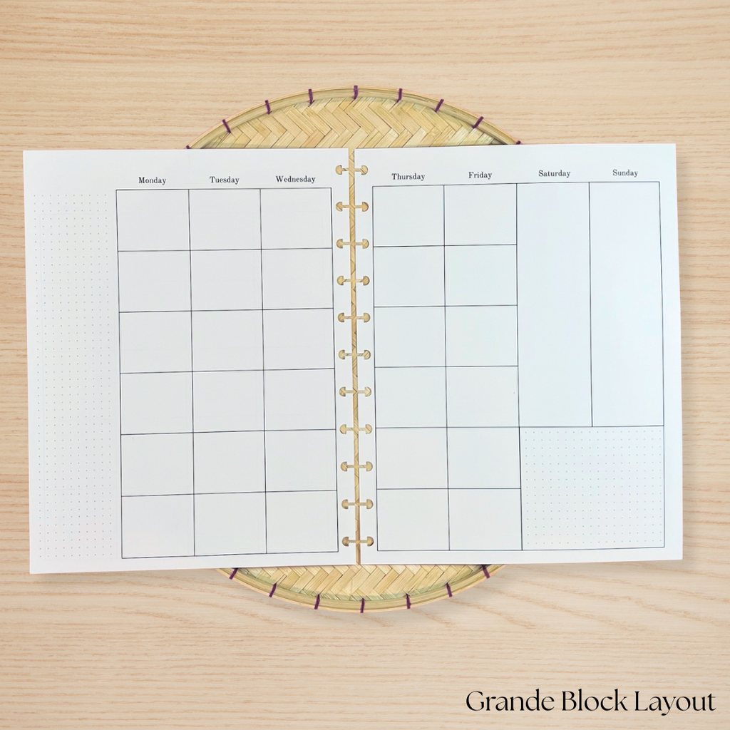 Undated Block Planner Layout