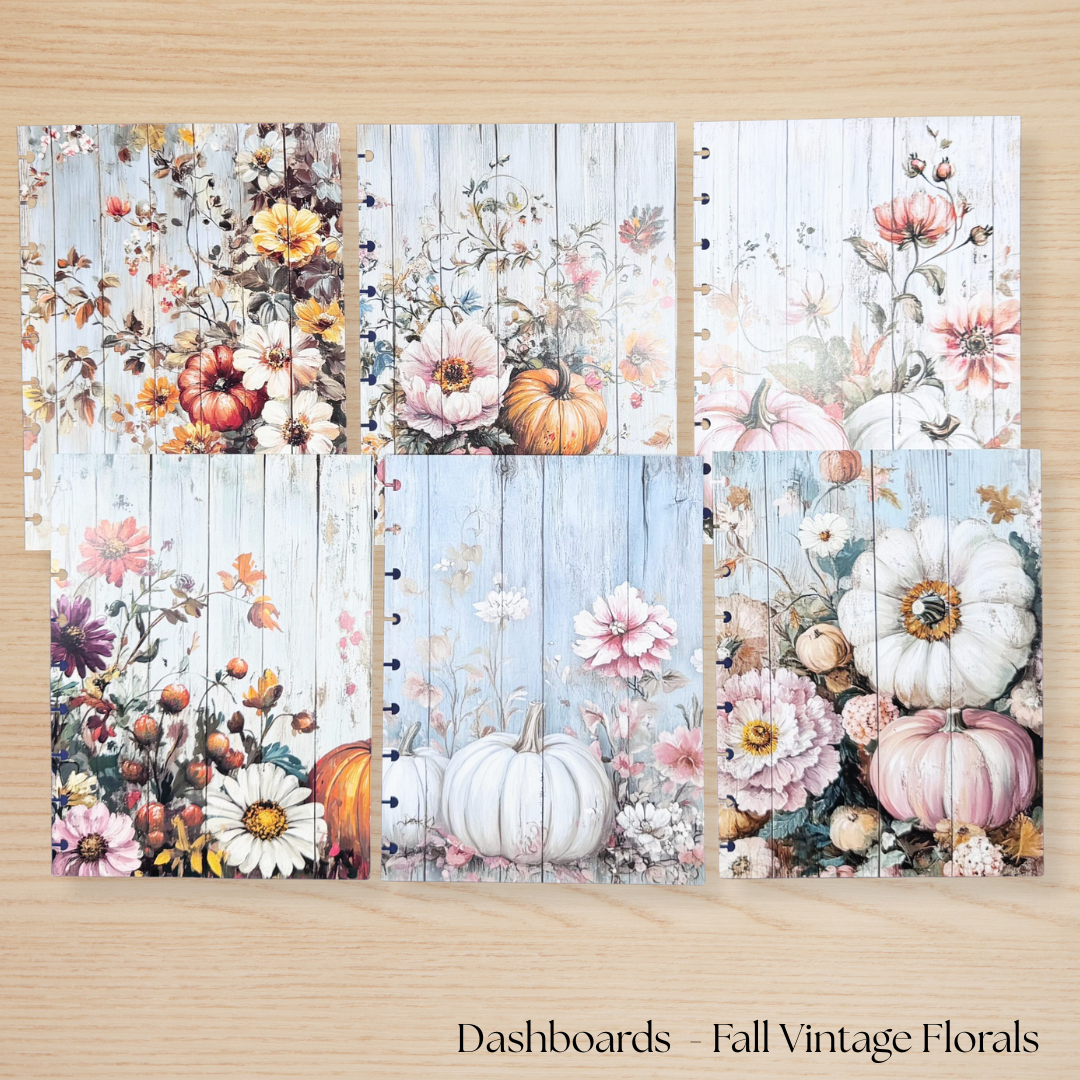 Fall Vintage Florals Dashboards