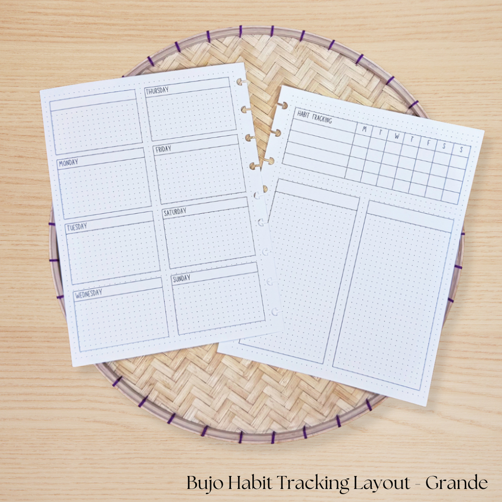 BUJO Habit Tracking Planner Layout