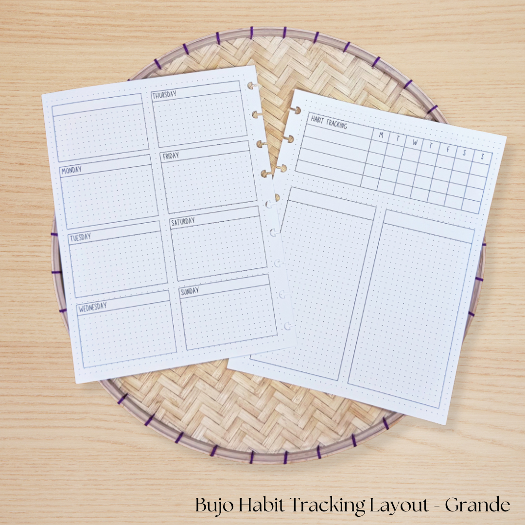 BUJO Habit Tracking Planner Layout
