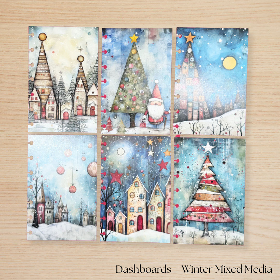Winter Mixed Media Dashboards
