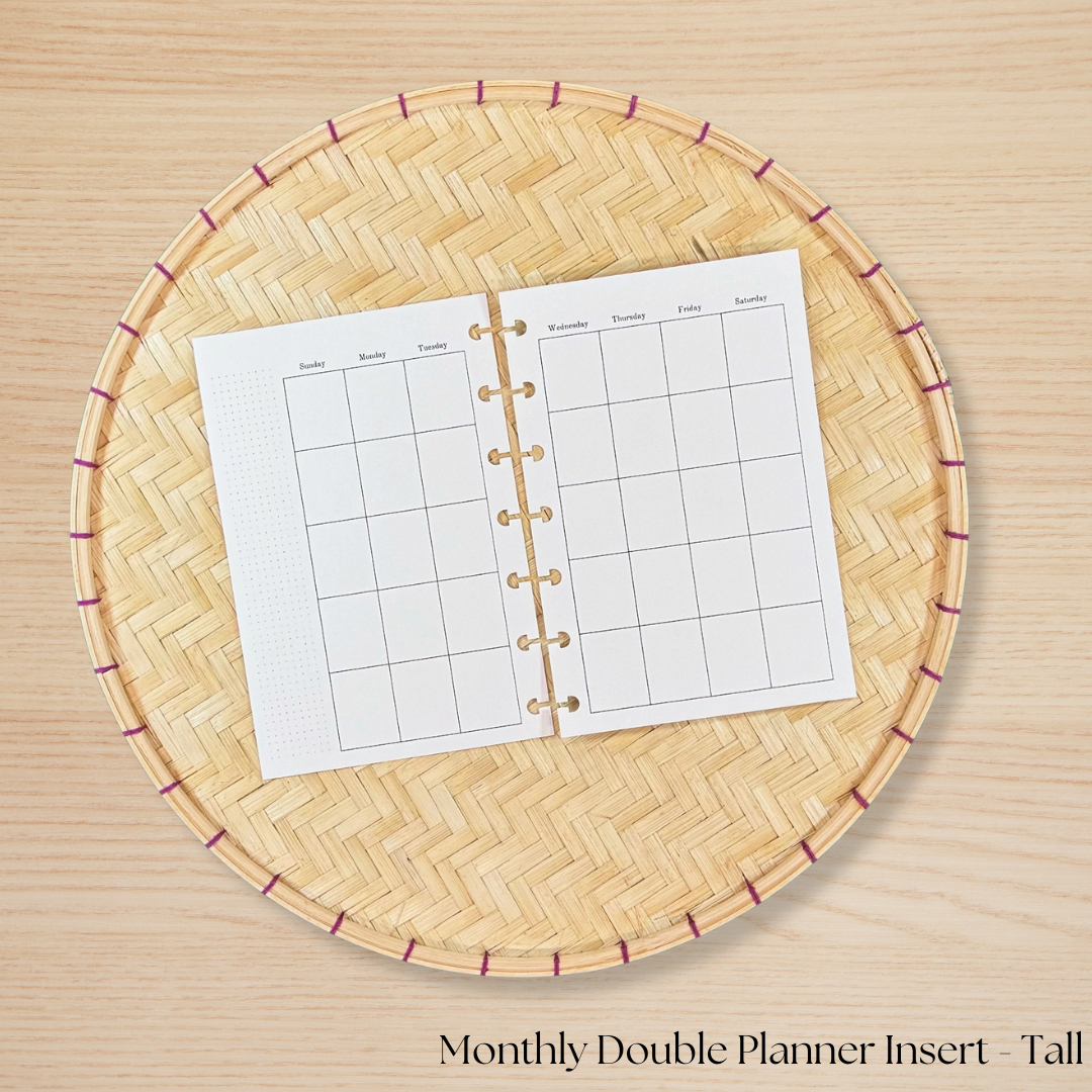 Monthly Double Page Planner Insert