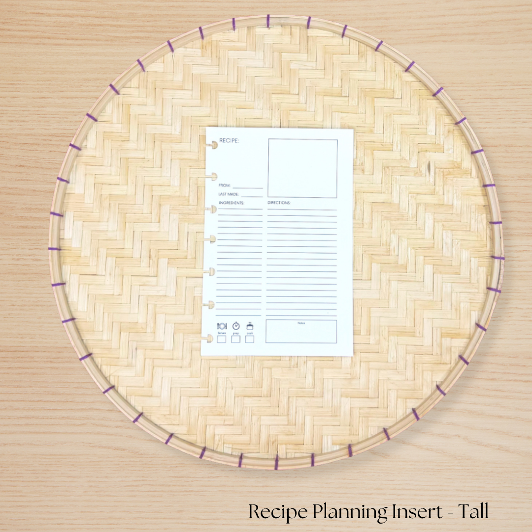 Recipe Planning Insert