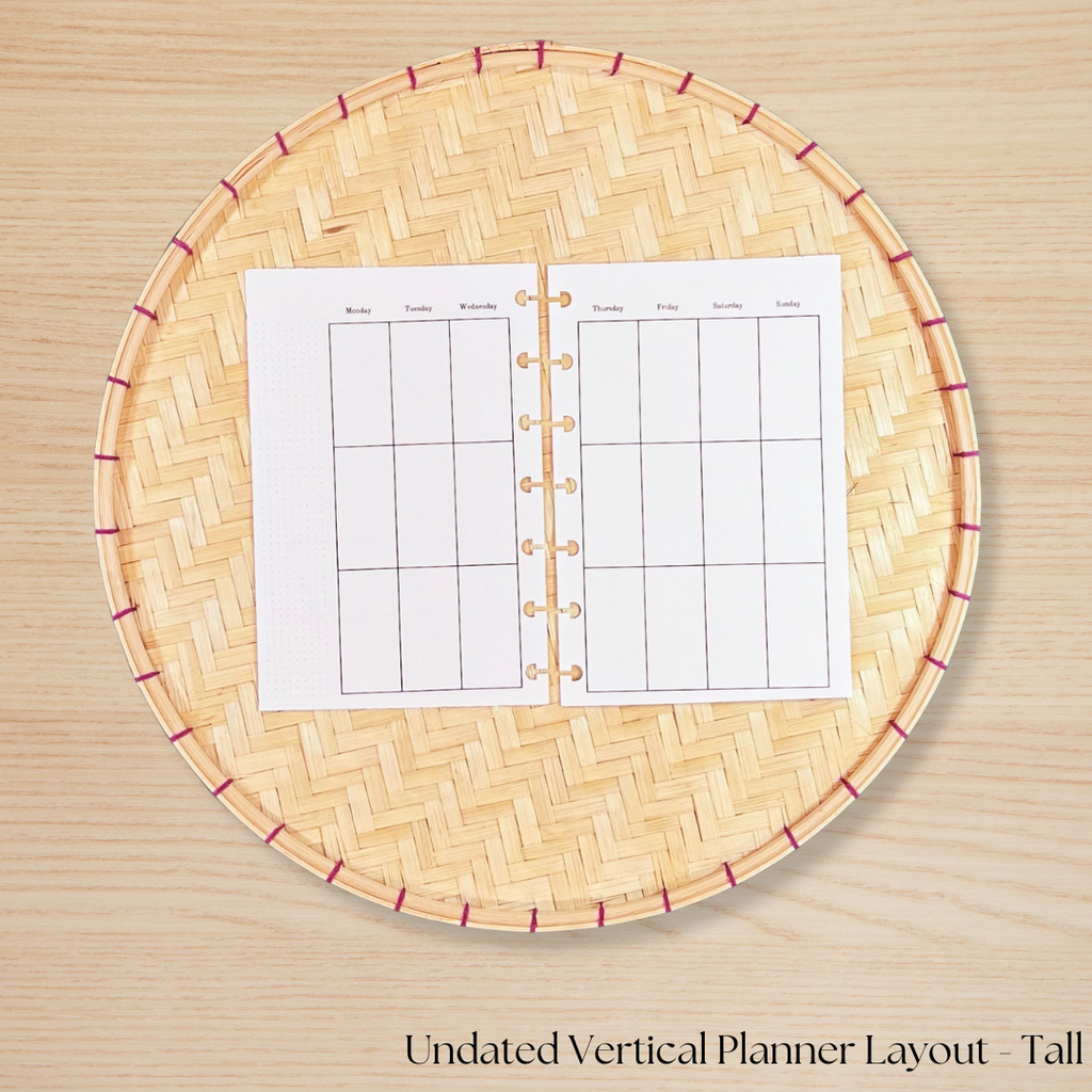 Undated Vertical Planner Layout