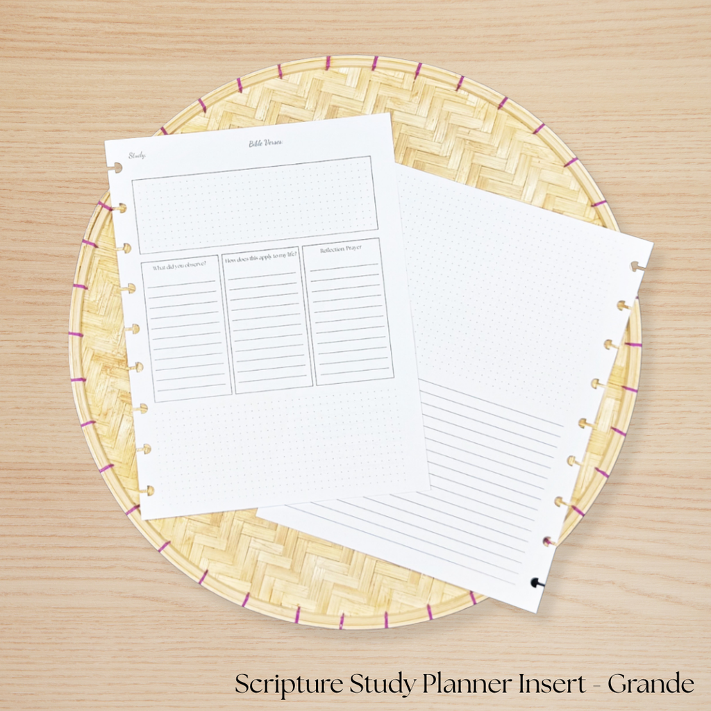 Scripture Study Planner Insert