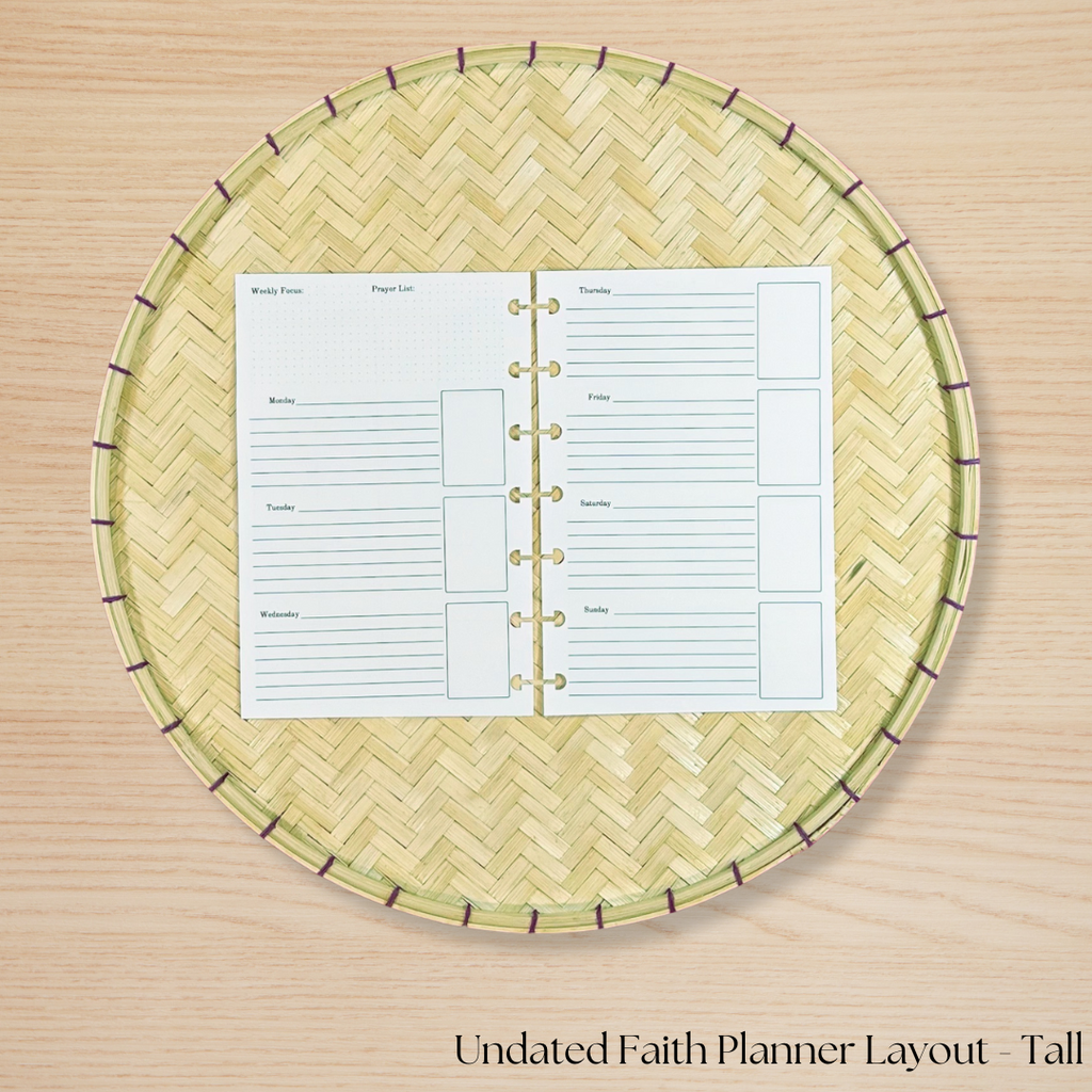 Undated Faith Planner Insert