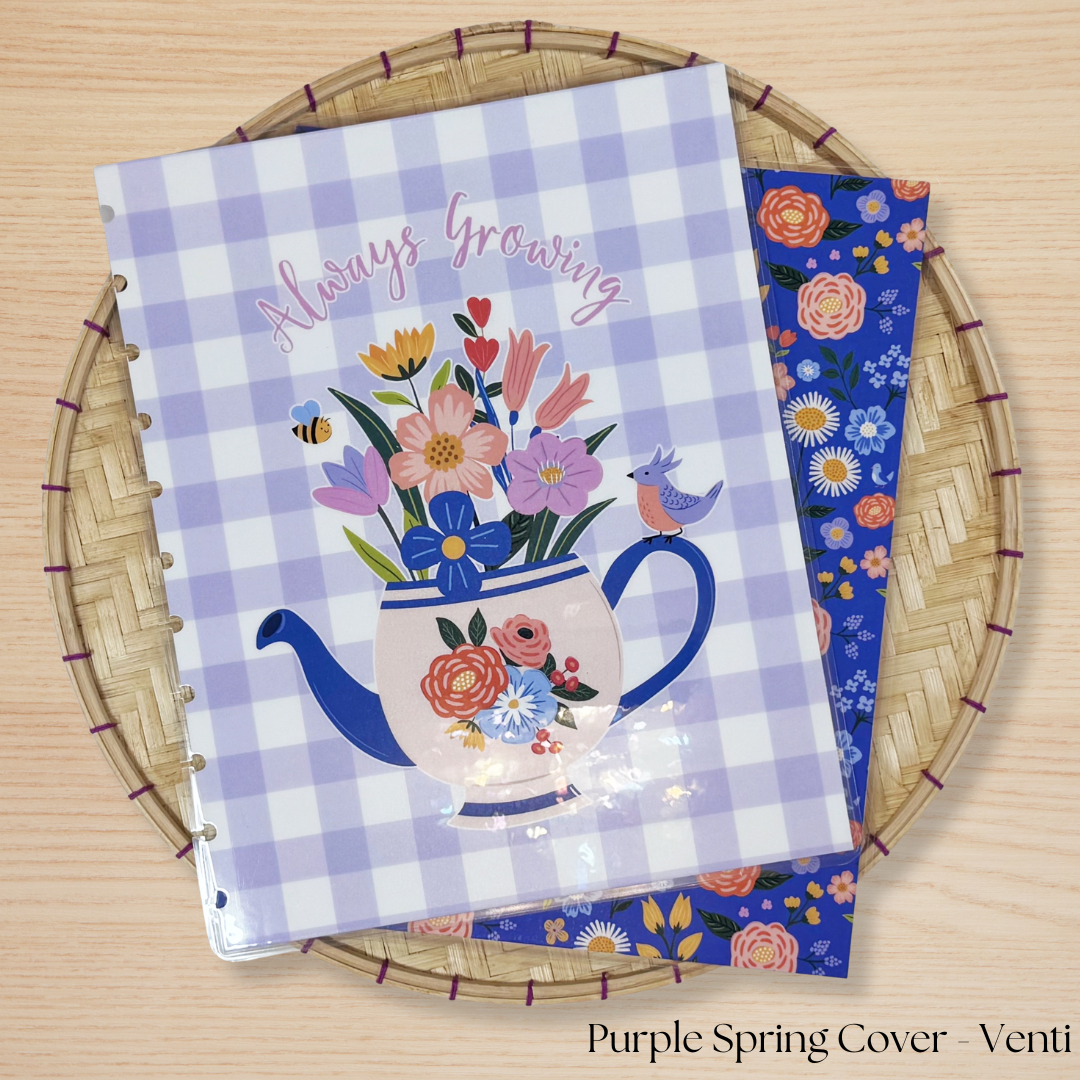 Purple Spring Planner Cover