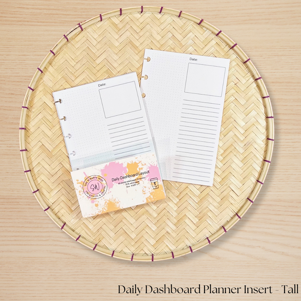 Daily Dashboard Planner Insert
