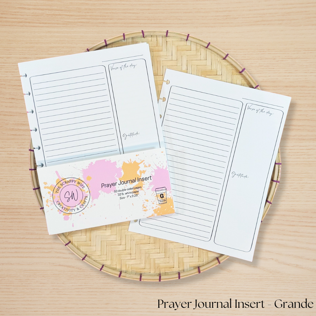 Prayer Journal Planner Insert