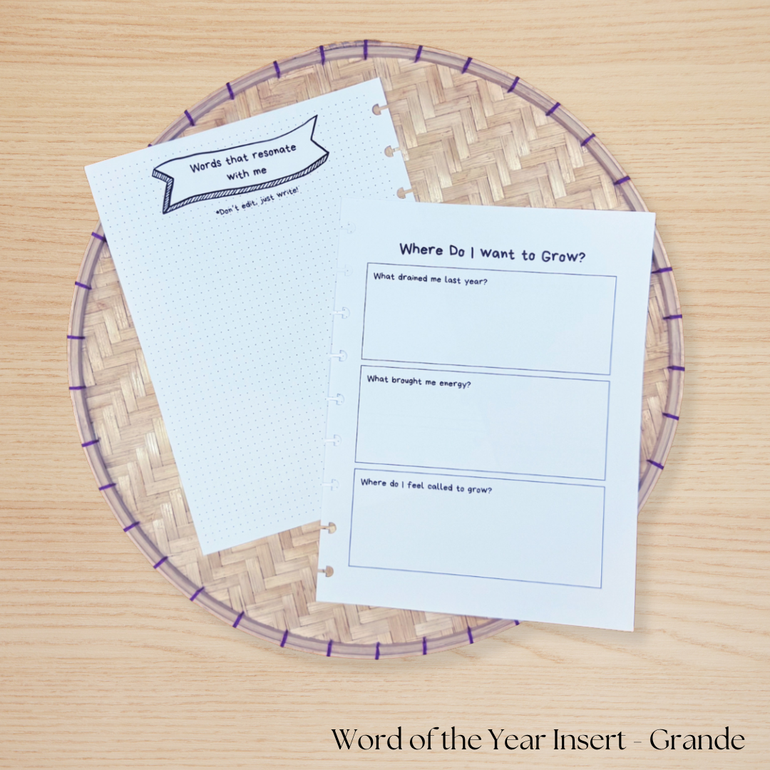 Word of the Year Planner Insert