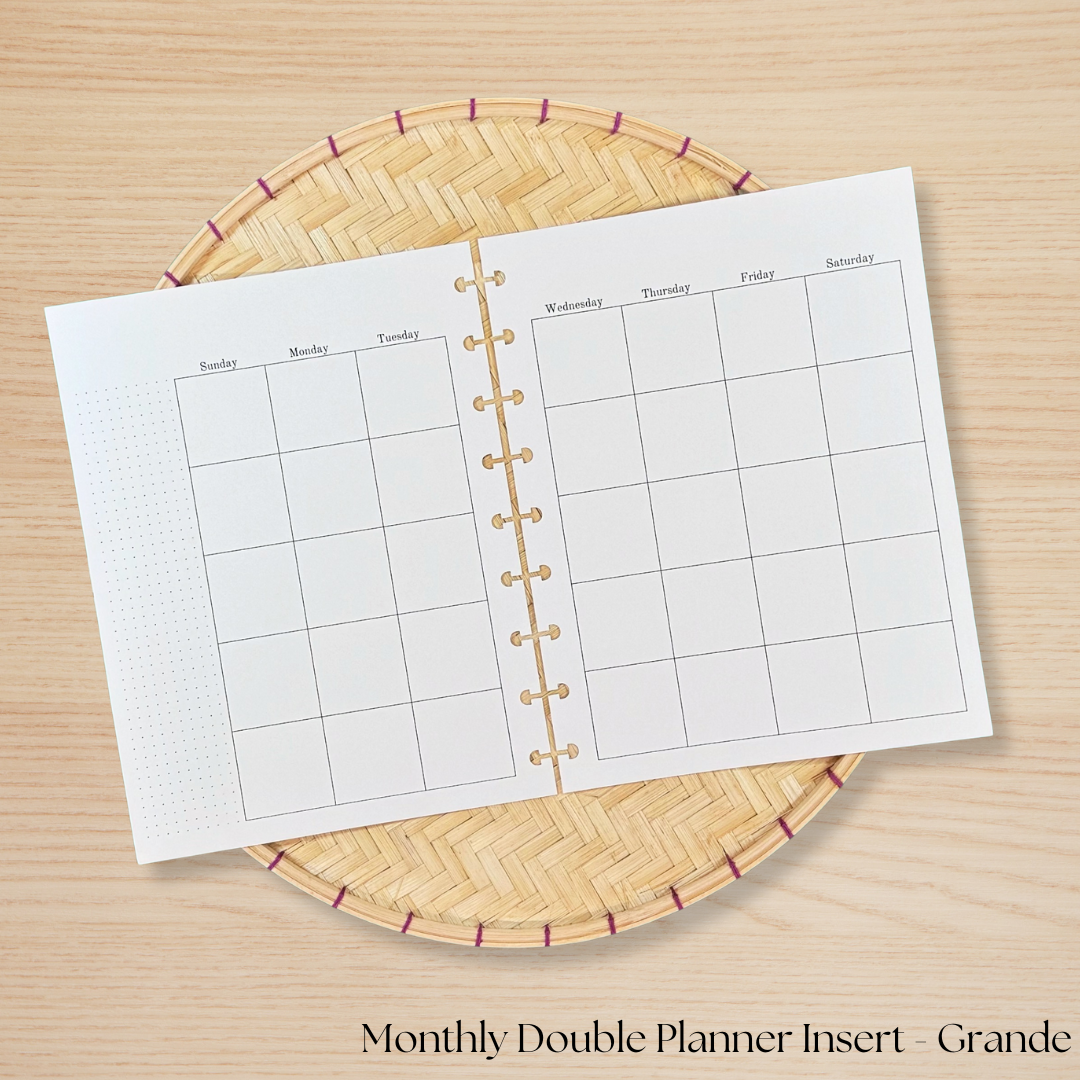 Monthly Double Page Planner Insert