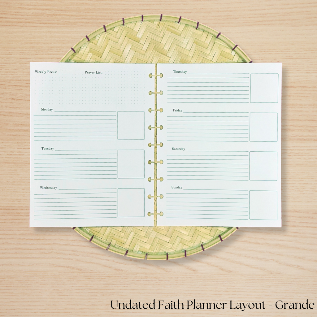 Undated Faith Planner Insert