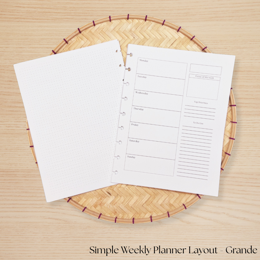 Simple Weekly Planner Layout