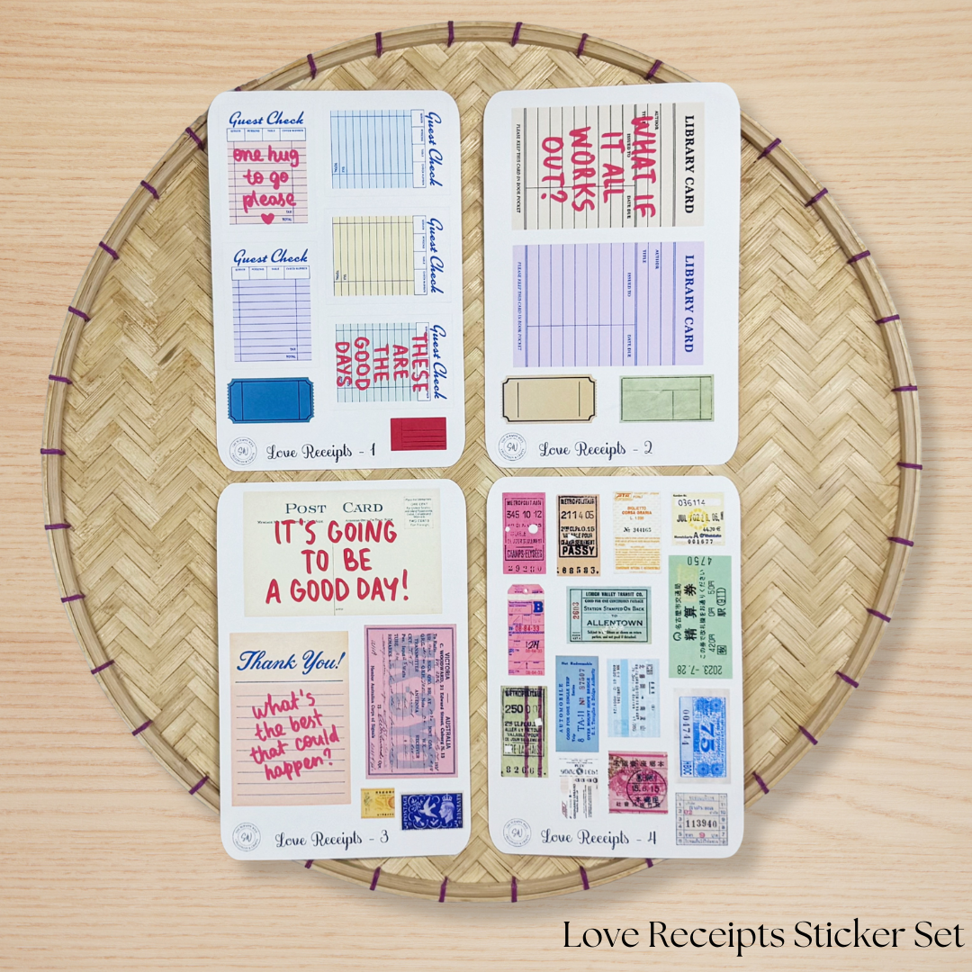 Love Receipts Sticker Set