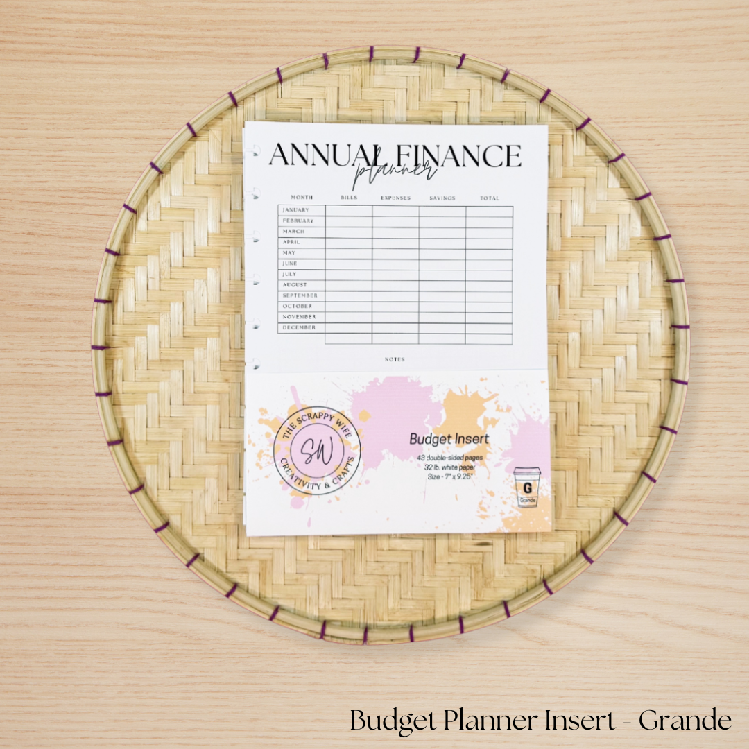 Budget Planner Insert