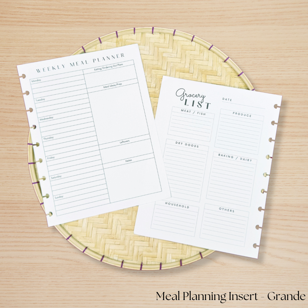 Meal Planning Insert