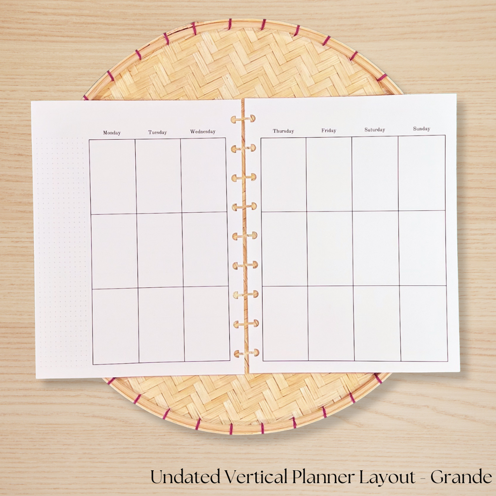Undated Vertical Planner Layout