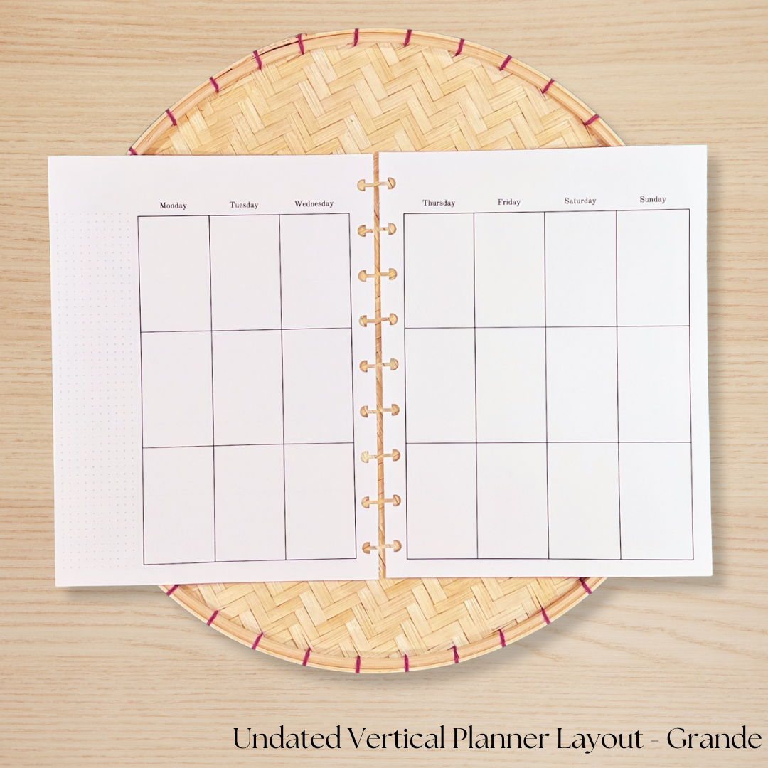Undated Vertical Planner Layout