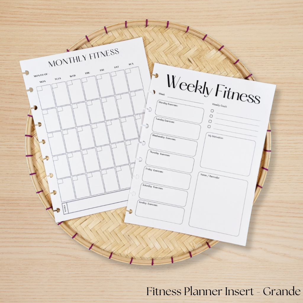Fitness Planner Insert