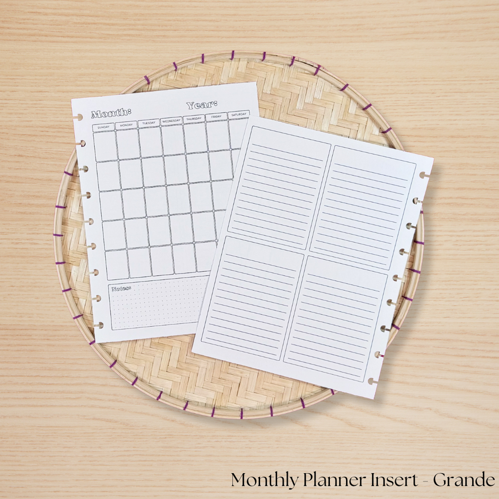 Monthly Planning Insert