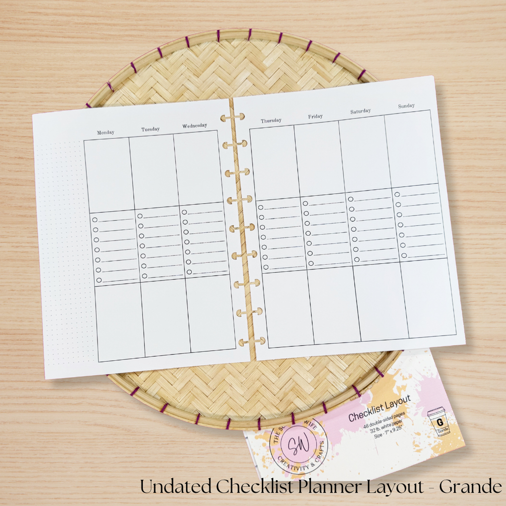 Undated Checklist Planner Layout