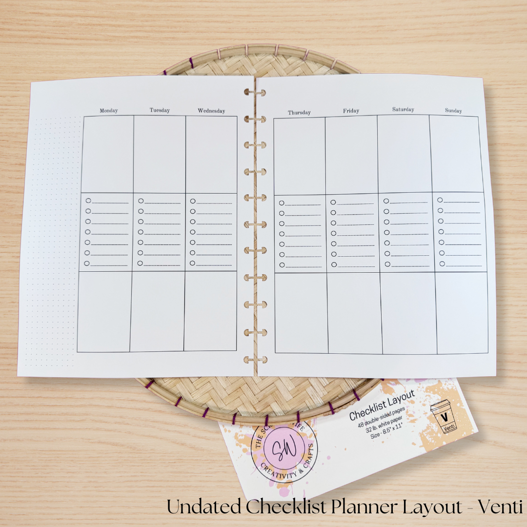 Undated Checklist Planner Layout