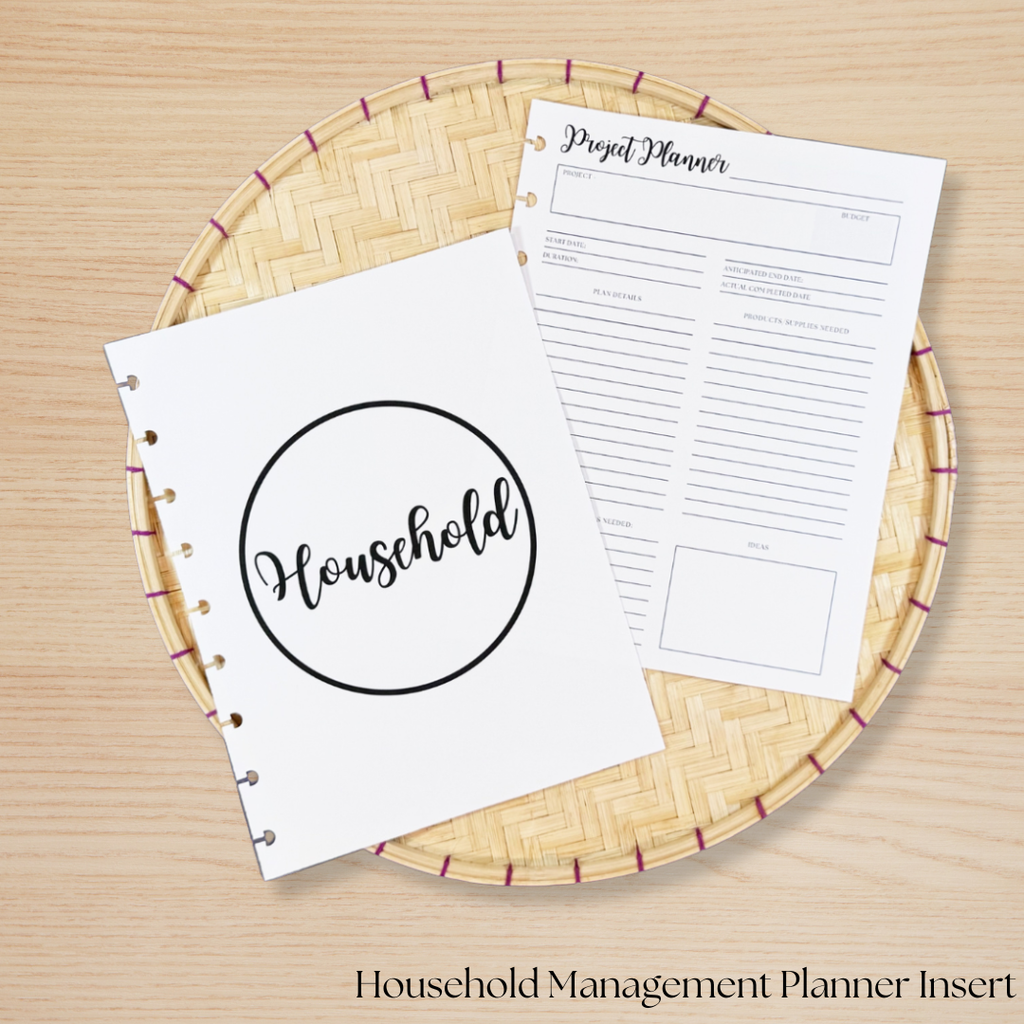 Household Management Planner Insert