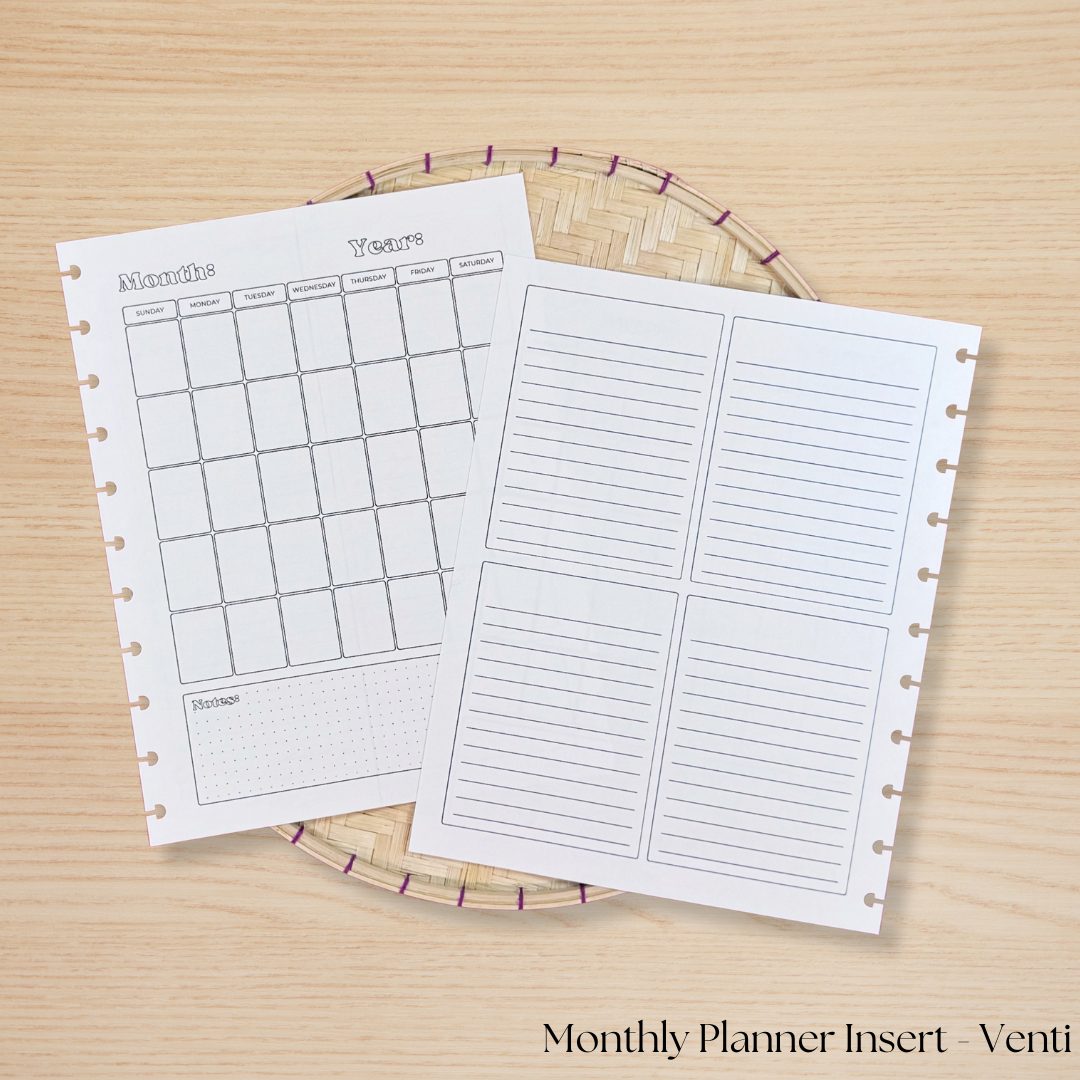 Monthly Planning Insert