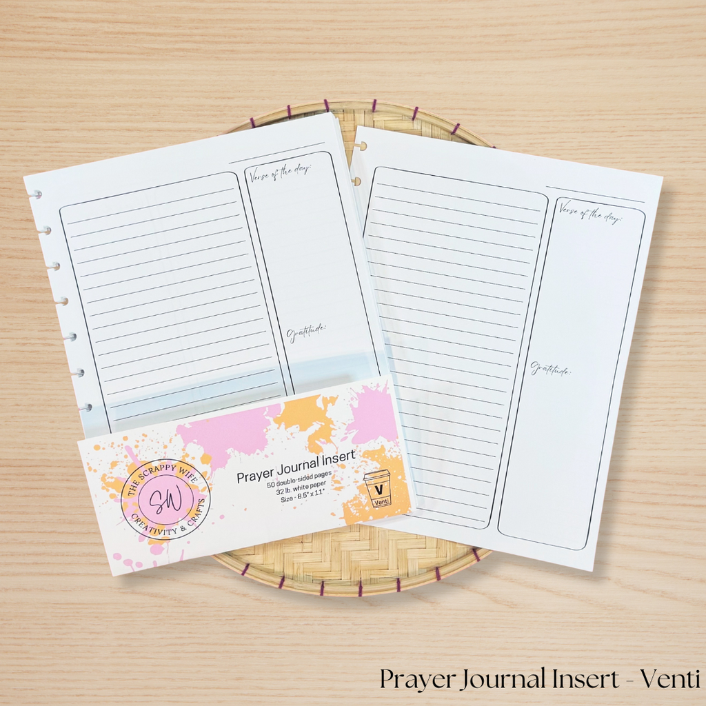 Prayer Journal Planner Insert